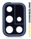 Rear camera lens with cover frame for Samsung Galaxy A71 (A715 / 2020) (Prism Crush Black)