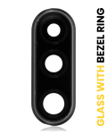 Kameralinse hinten mit Rahmenring für Huawei P30 Lite Schwarz (Qualität A)