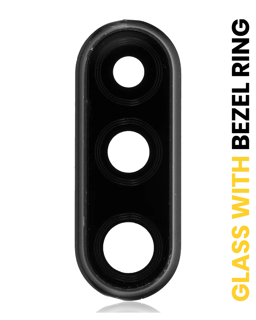 Kameralinse hinten mit Rahmenring für Huawei P30 Lite Schwarz (Qualität A)