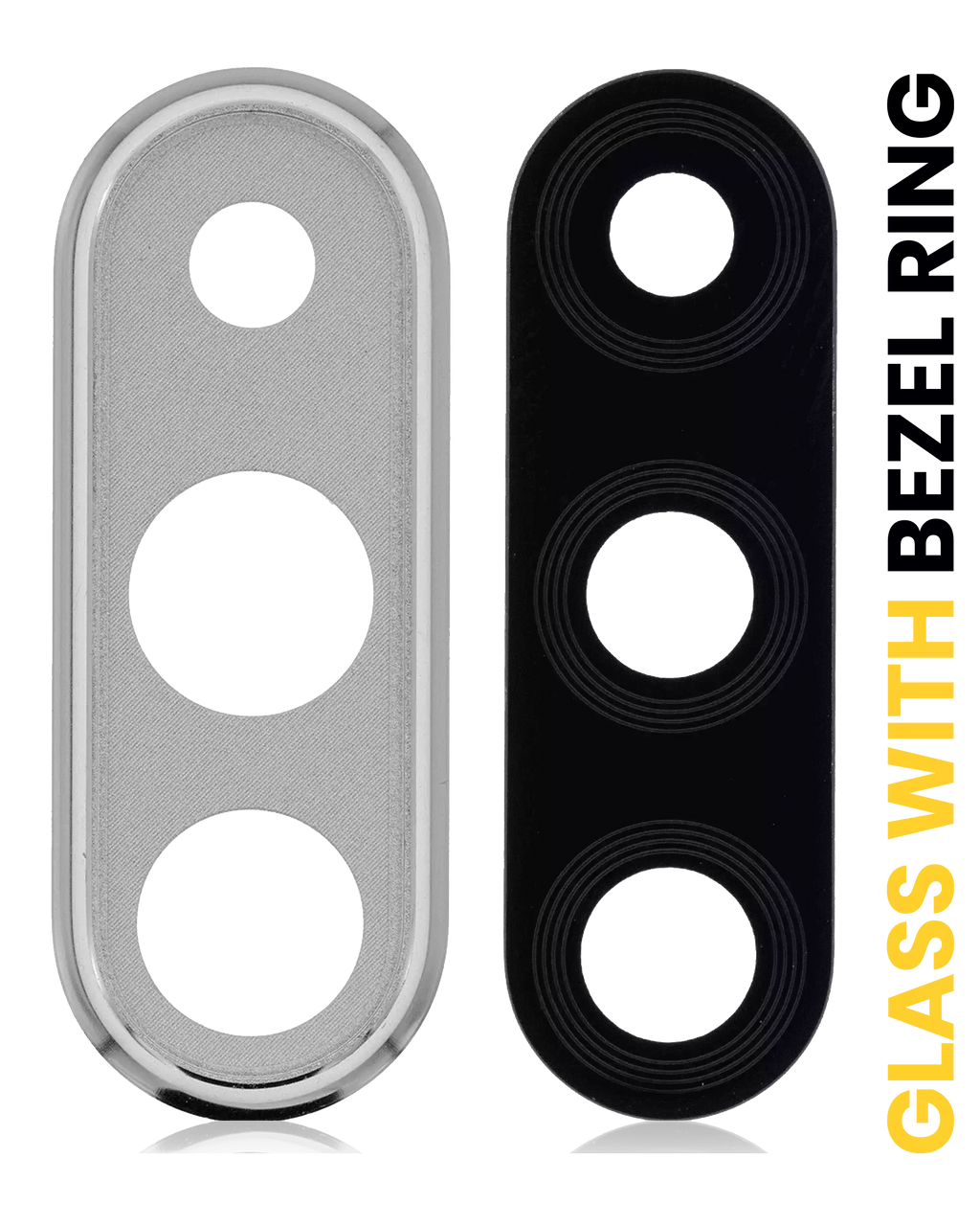 Rear camera lens with frame ring for Huawei P30 Lite (Pearl White) (6GB RAM)