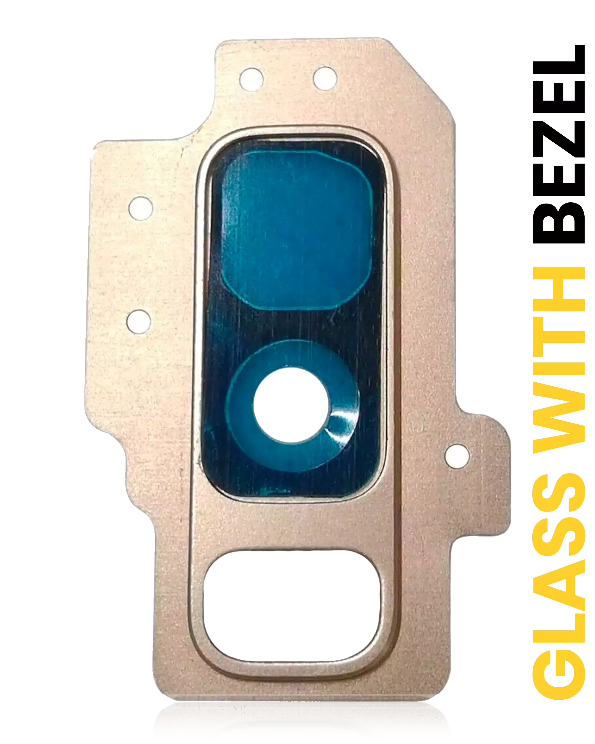 Kameralinse hinten mit Rahmen für Samsung Galaxy S9 Plus (Sunrise Gold)
