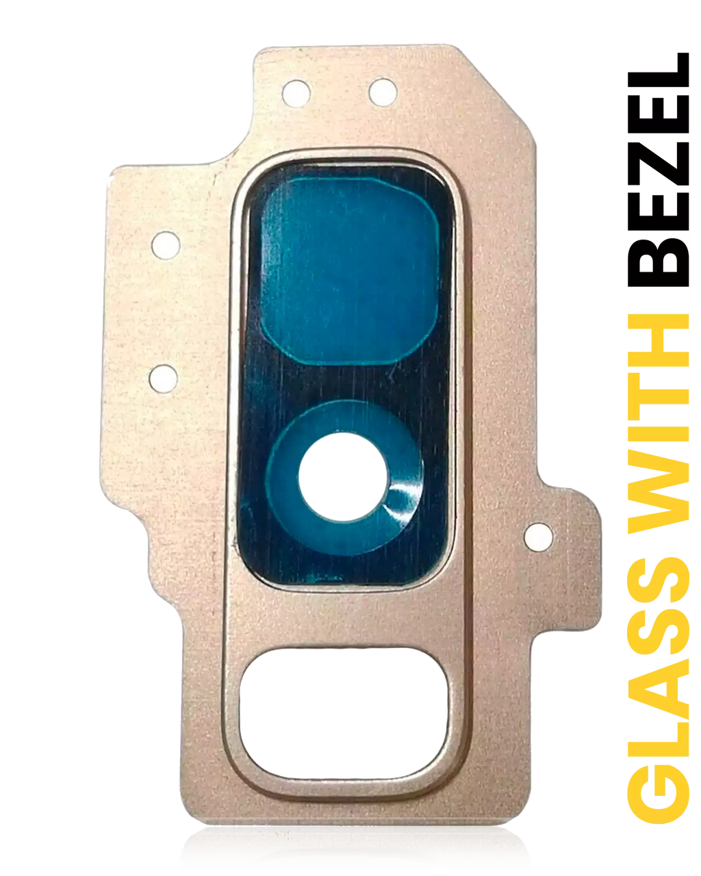 Kameralinse hinten mit Rahmen für Samsung Galaxy S9 Plus (Sunrise Gold)