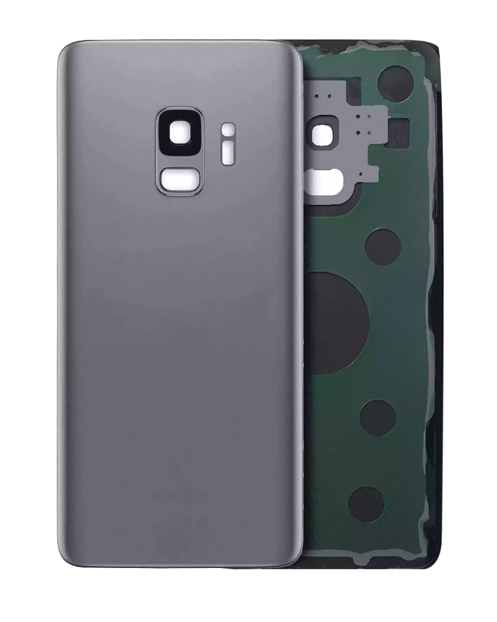 Rückabdeckung Glas mit Kameralinse für Samsung Galaxy S9 (Service Pack) (Titanium Grau)
