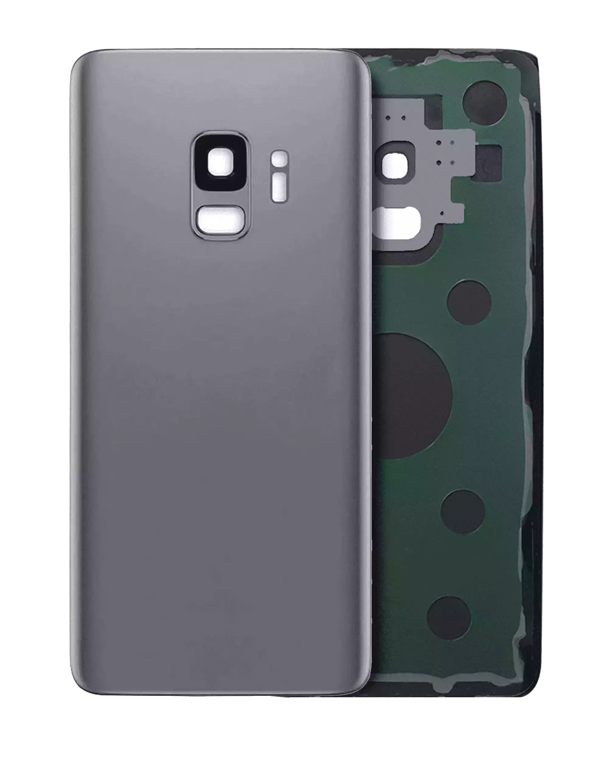 Rückabdeckung Glas mit Kameralinse für Samsung Galaxy S9 (Service Pack) (Titanium Grau)