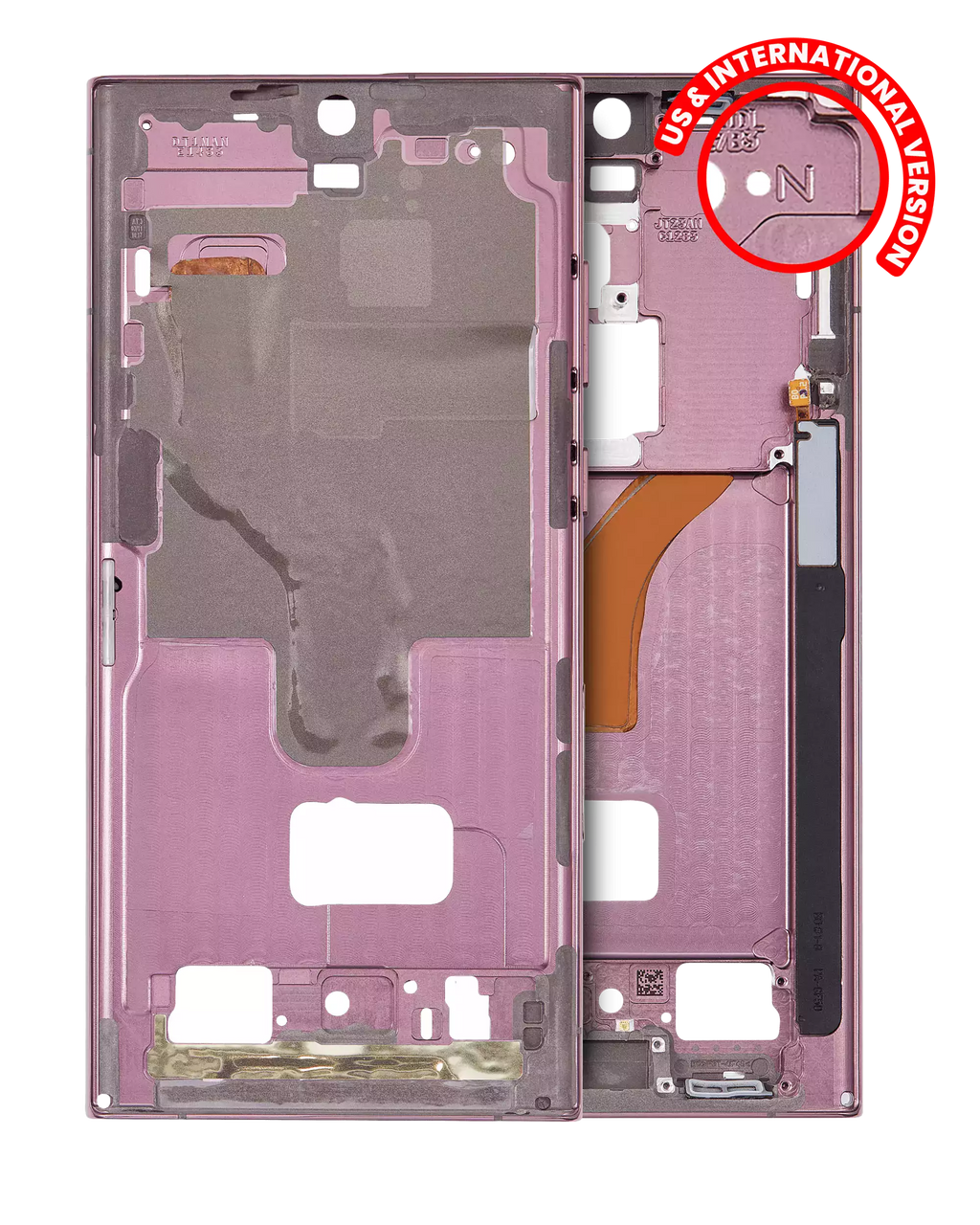 Samsung Galaxy S22 Ultra Midframe/Rahmen Burgundy