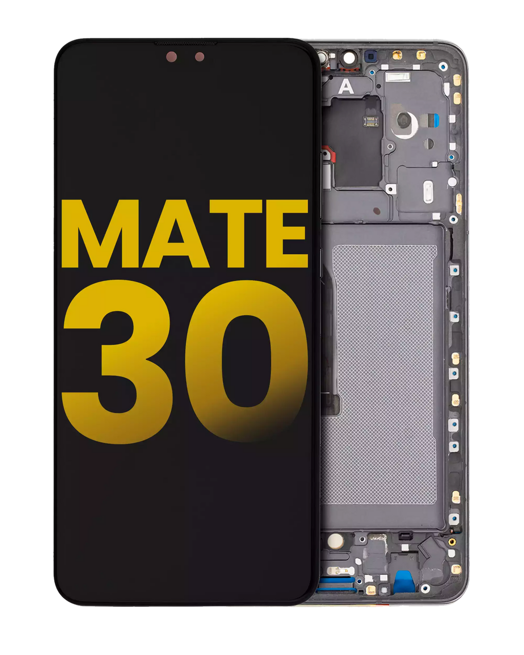 LCD Display with Frame for Huawei Mate 30 (Refurbished) (Black)