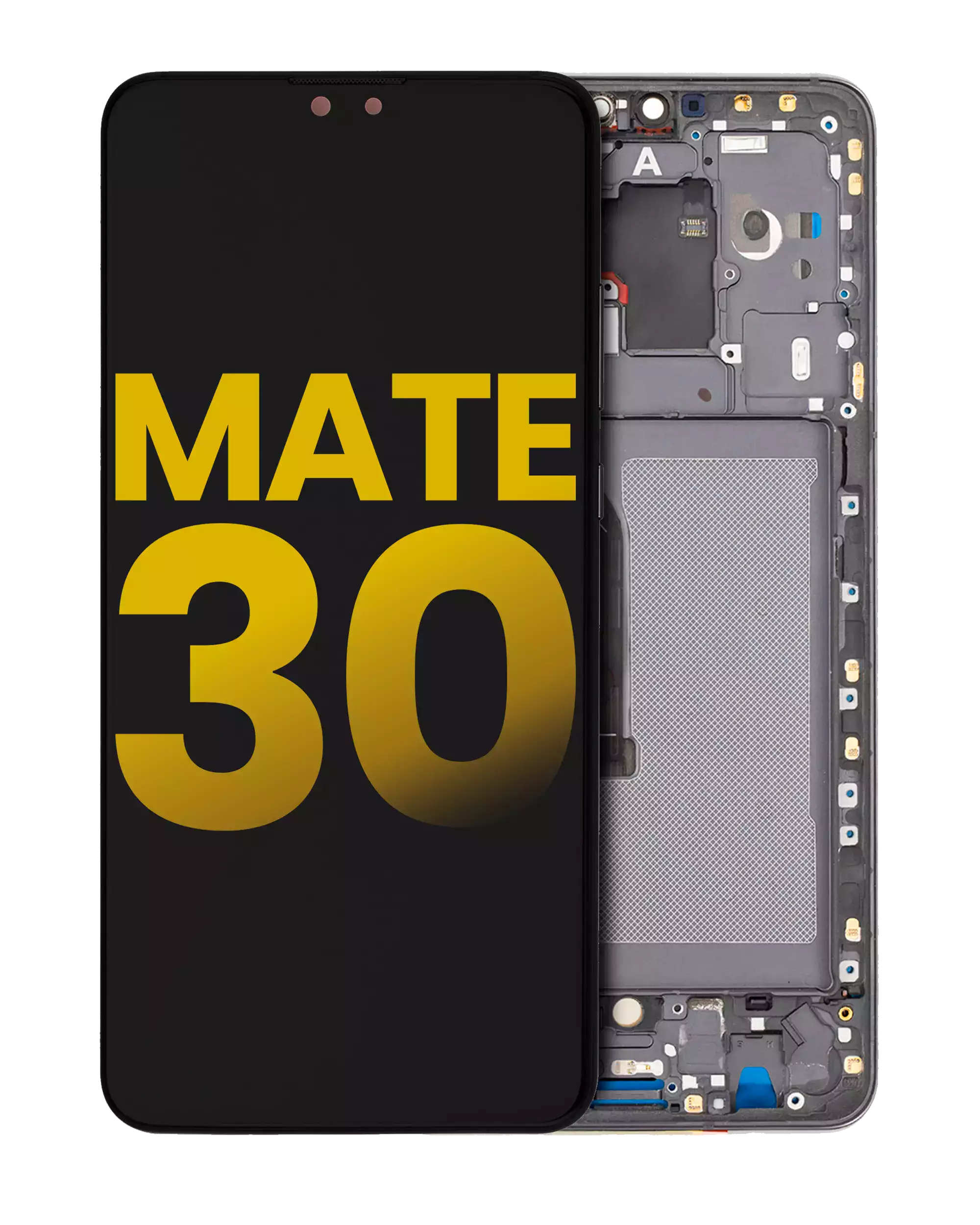 LCD Display with Frame for Huawei Mate 30 (Refurbished) (Black)