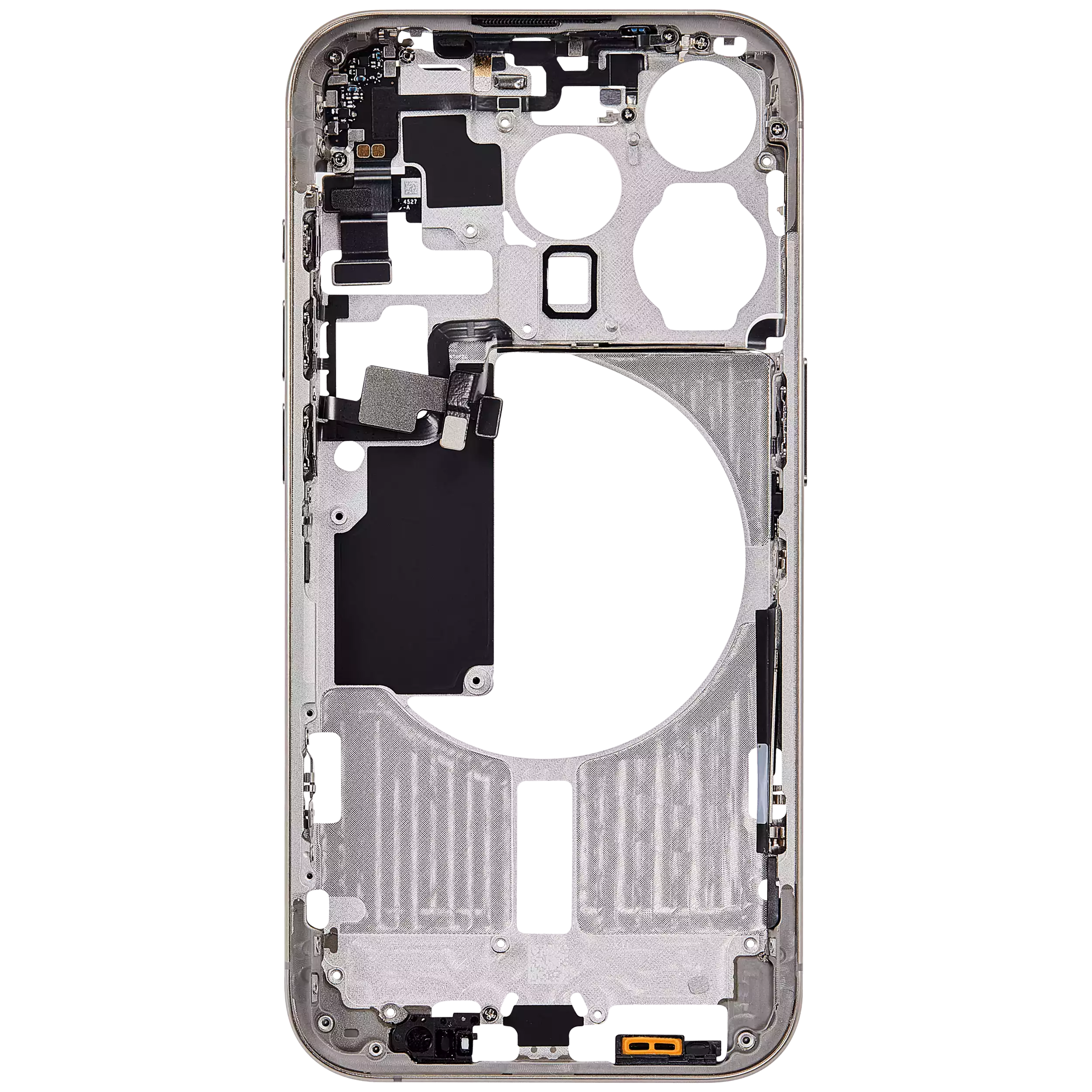 Midframe/Rahmen mit Small Parts für iPhone 15 Pro (US-Version) (Aftermarket Plus) (Natural Titanium)