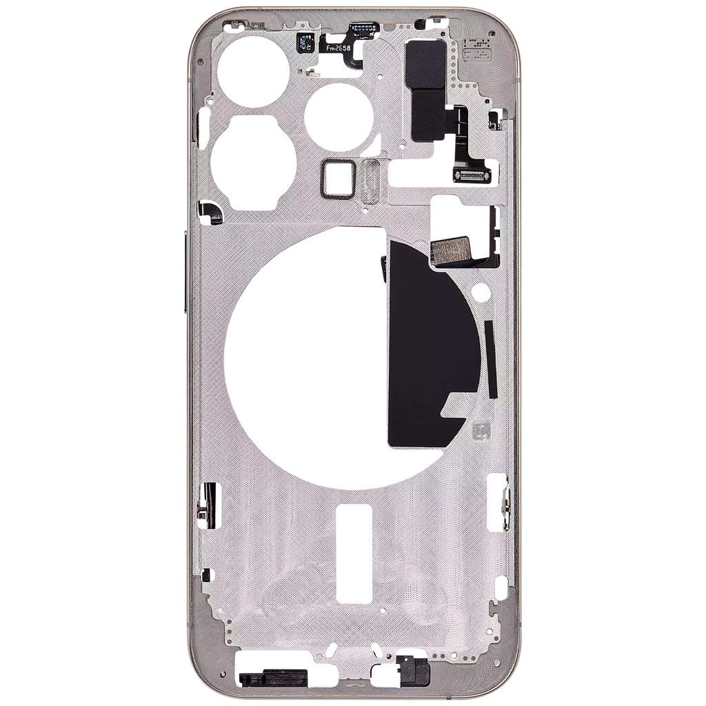 Midframe/Rahmen mit Small Parts für iPhone 15 Pro (US-Version) (Aftermarket Plus) (Natural Titanium)