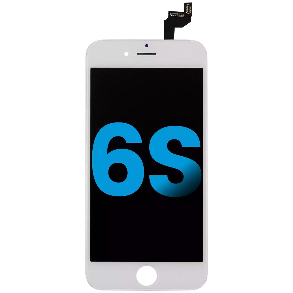 LCD-Display mit Stahlplatte für iPhone 6S (Aftermarket AQ7) Weiß