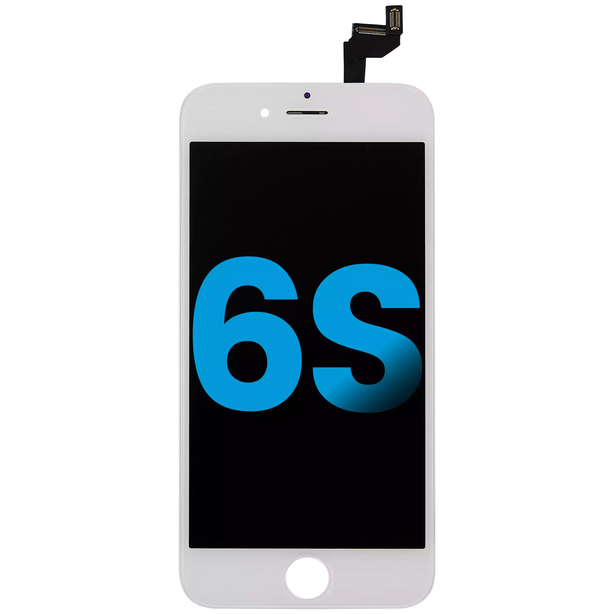 LCD-Display mit Stahlplatte für iPhone 6S (Aftermarket AQ7) Weiß