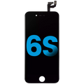 LCD-Display mit Stahlplatte für iPhone 6S (Aftermarket: AQ7) (Schwarz)