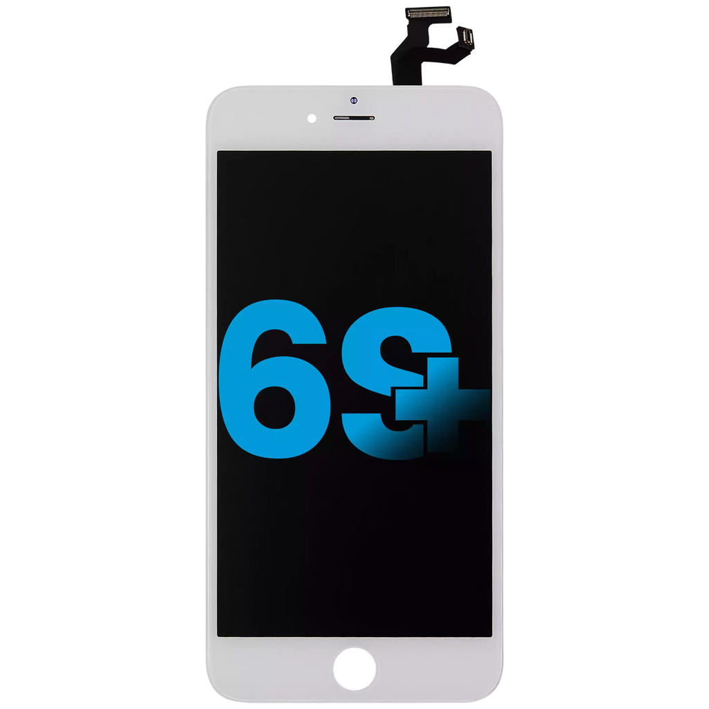 LCD-Display mit Stahlplatte für iPhone 6S Plus (Aftermarket: AQ7) (Weiß)