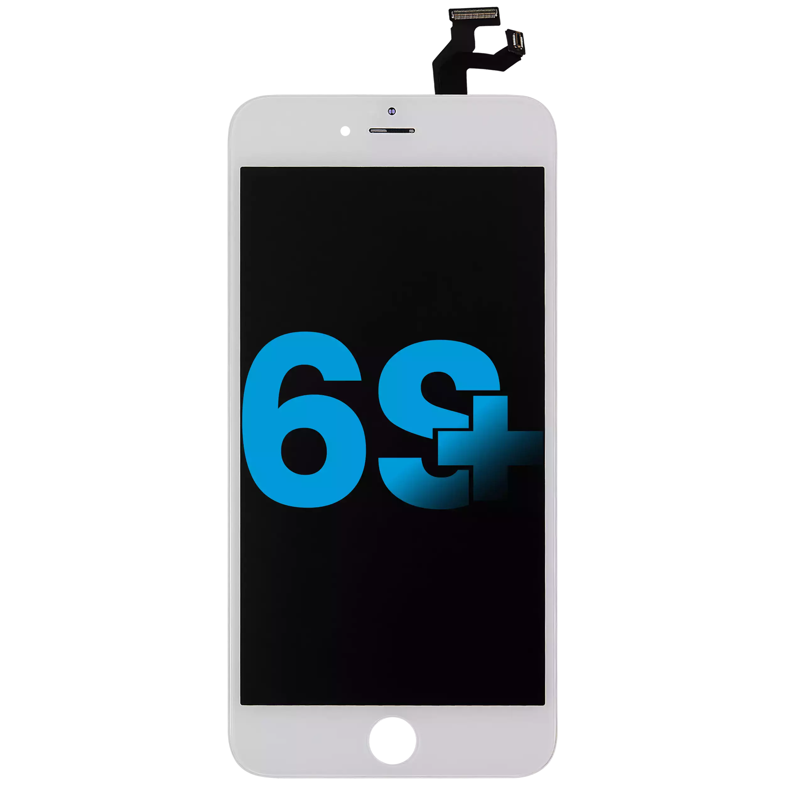 LCD-Display mit Stahlplatte für iPhone 6S Plus (Aftermarket: AQ7) (Weiß)