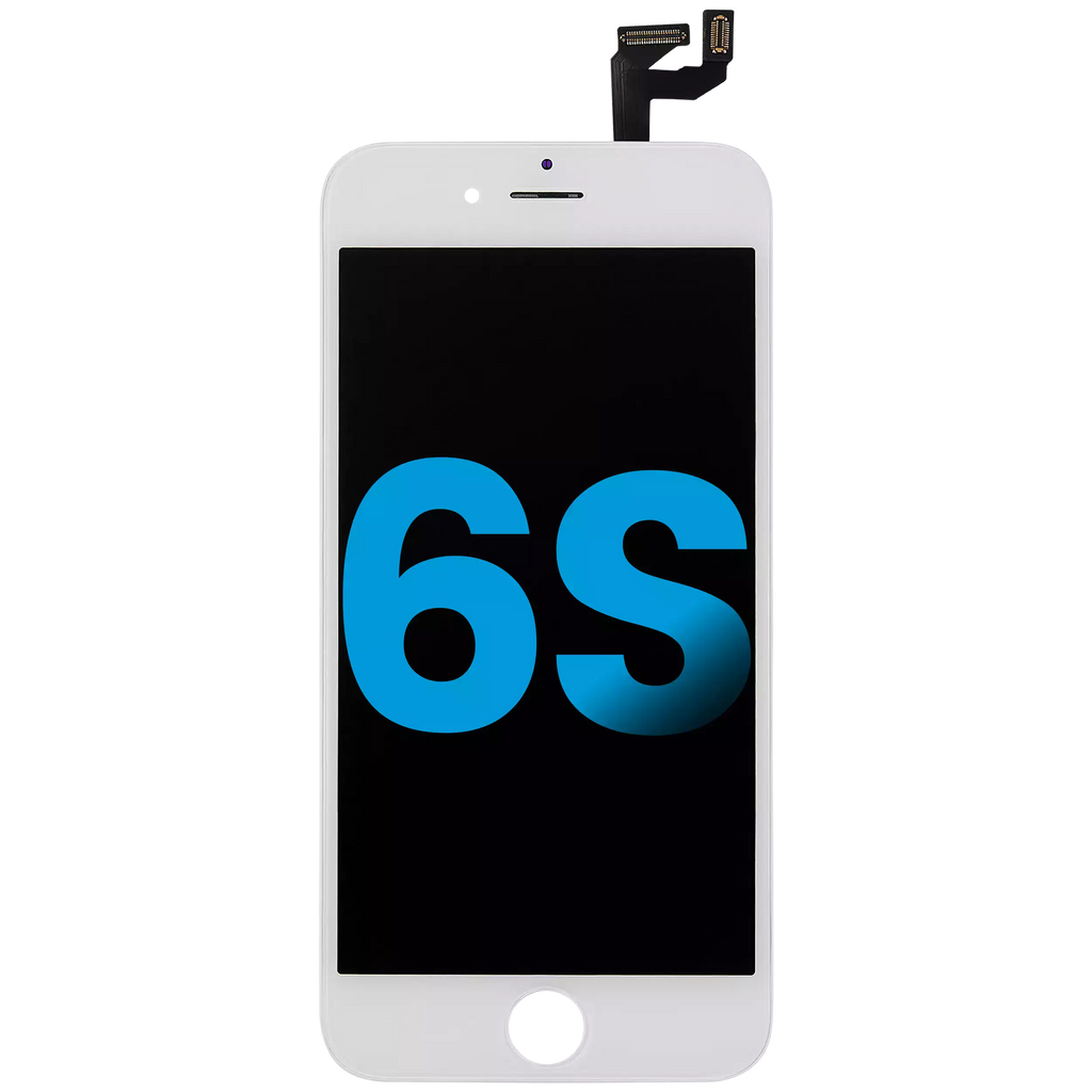 LCD Display with Steel Plate for iPhone 6S (Aftermarket) (White)