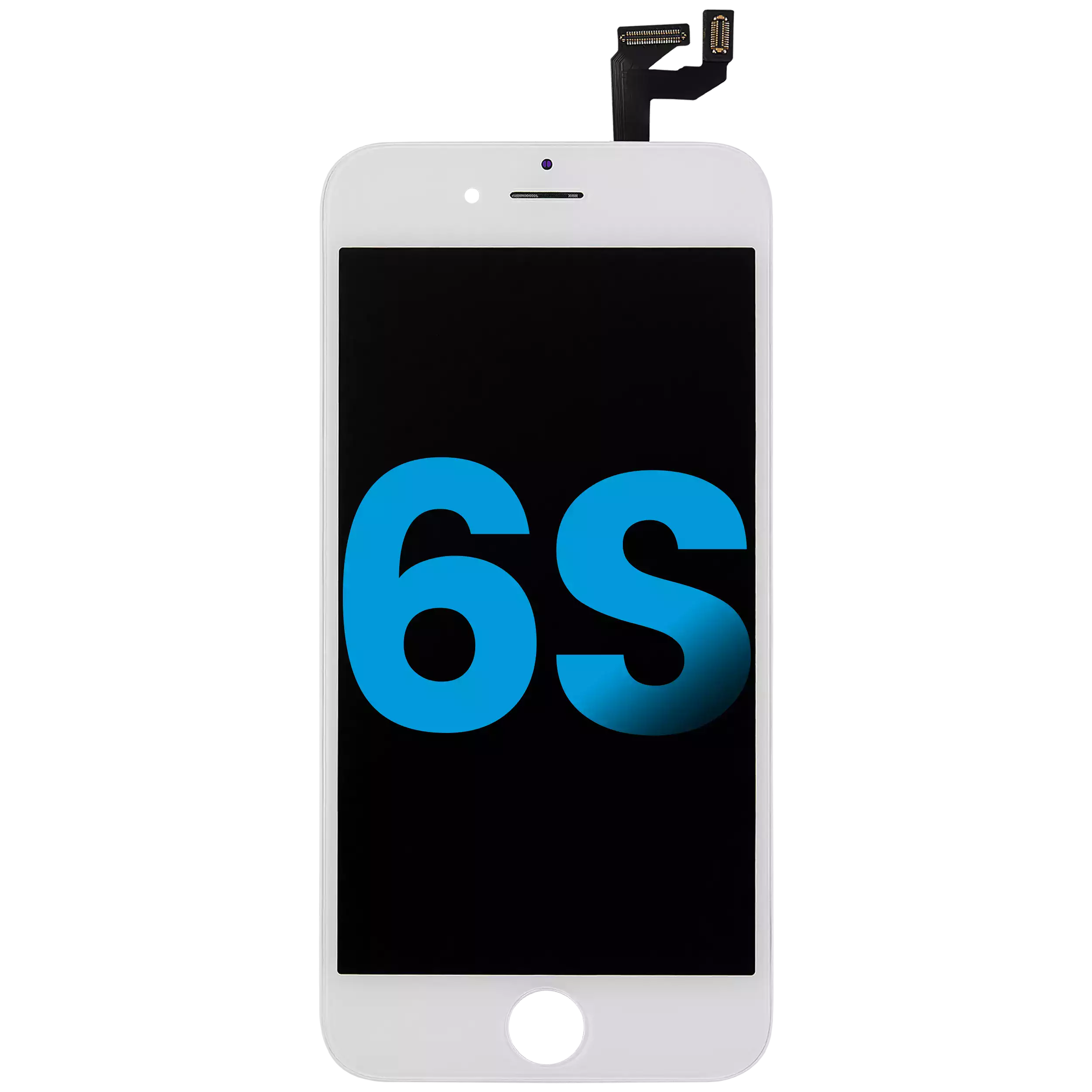 LCD Display with Steel Plate for iPhone 6S (Aftermarket) (White)