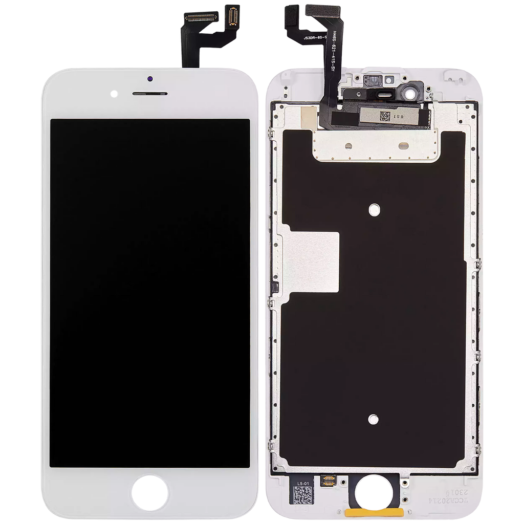 LCD Display with Steel Plate for iPhone 6S (Aftermarket) (White)