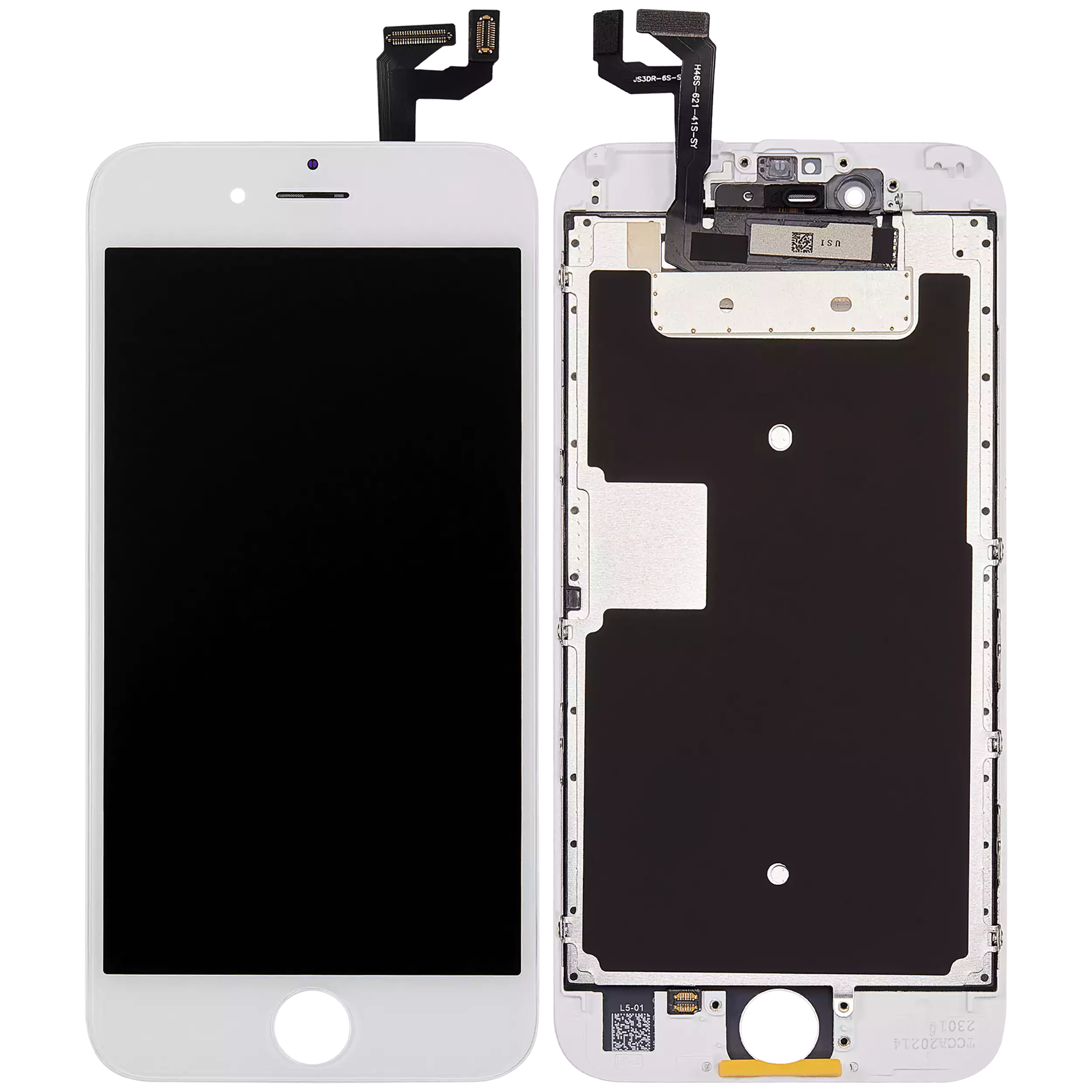 LCD Display with Steel Plate for iPhone 6S (Aftermarket) (White)