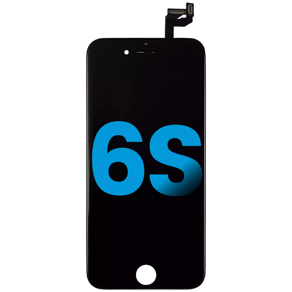 LCD-Display mit Stahlplatte für iPhone 6S (Aftermarket) (Schwarz)