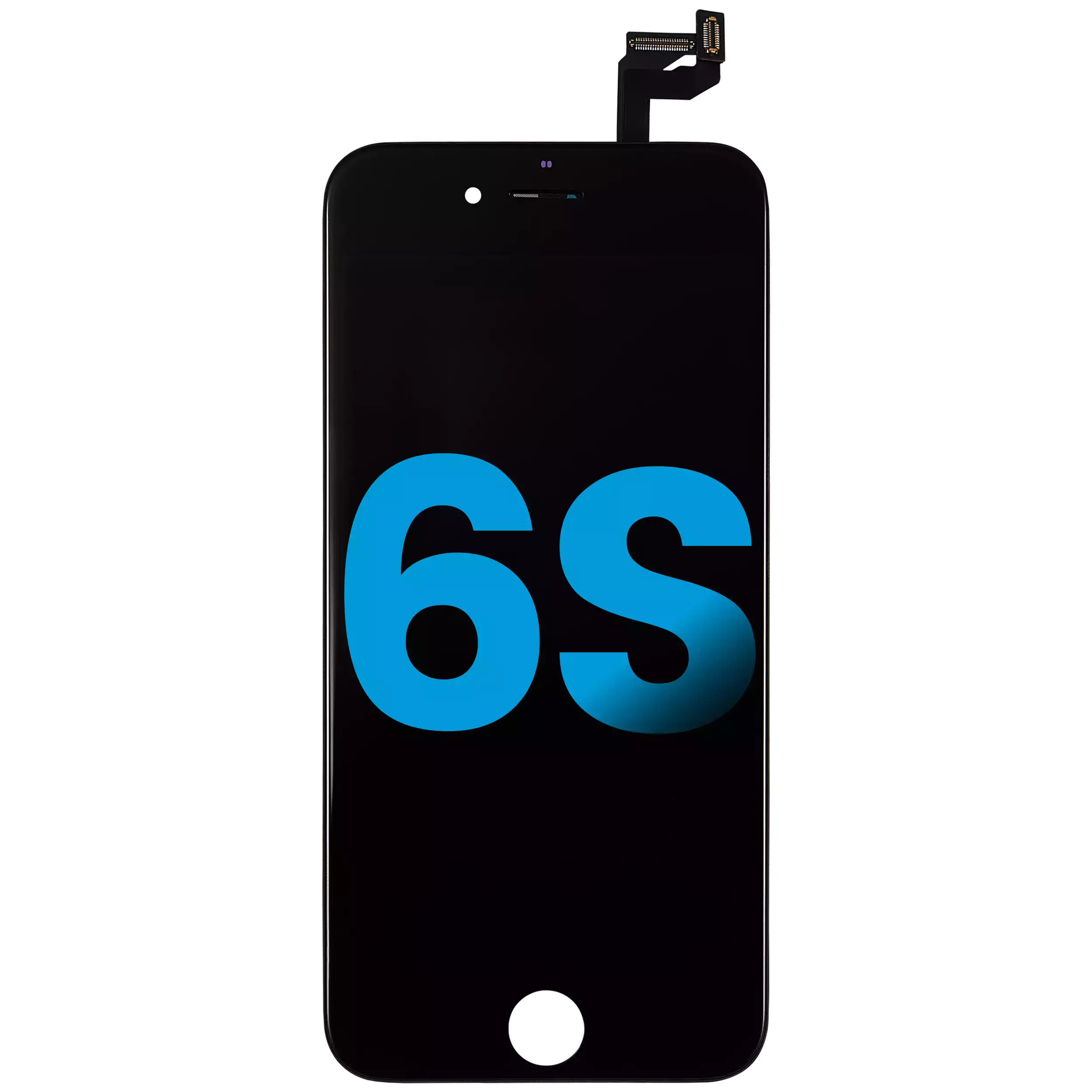 LCD-Display mit Stahlplatte für iPhone 6S (Aftermarket) (Schwarz)