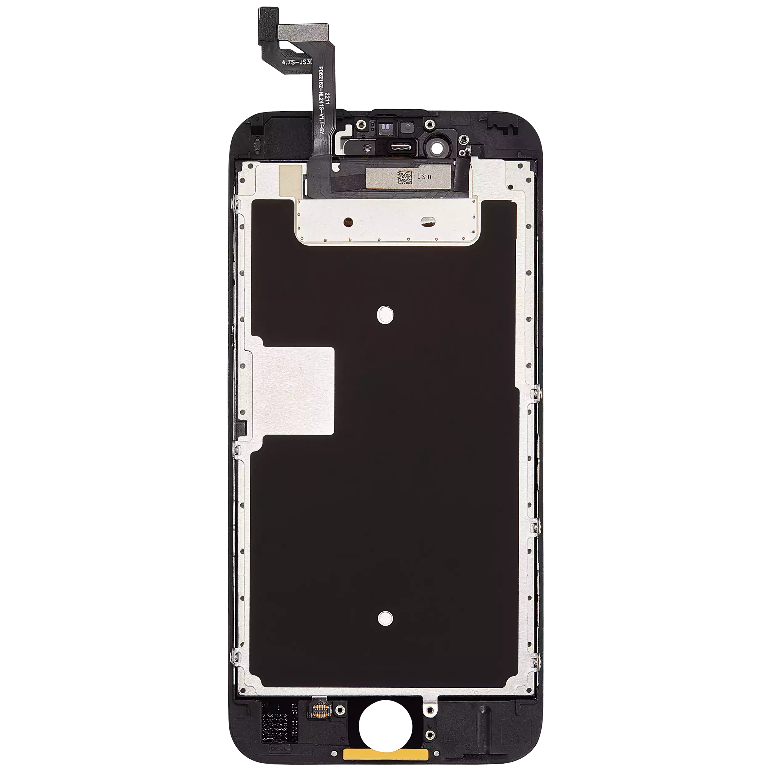 LCD-Display mit Stahlplatte für iPhone 6S (Aftermarket) (Schwarz)