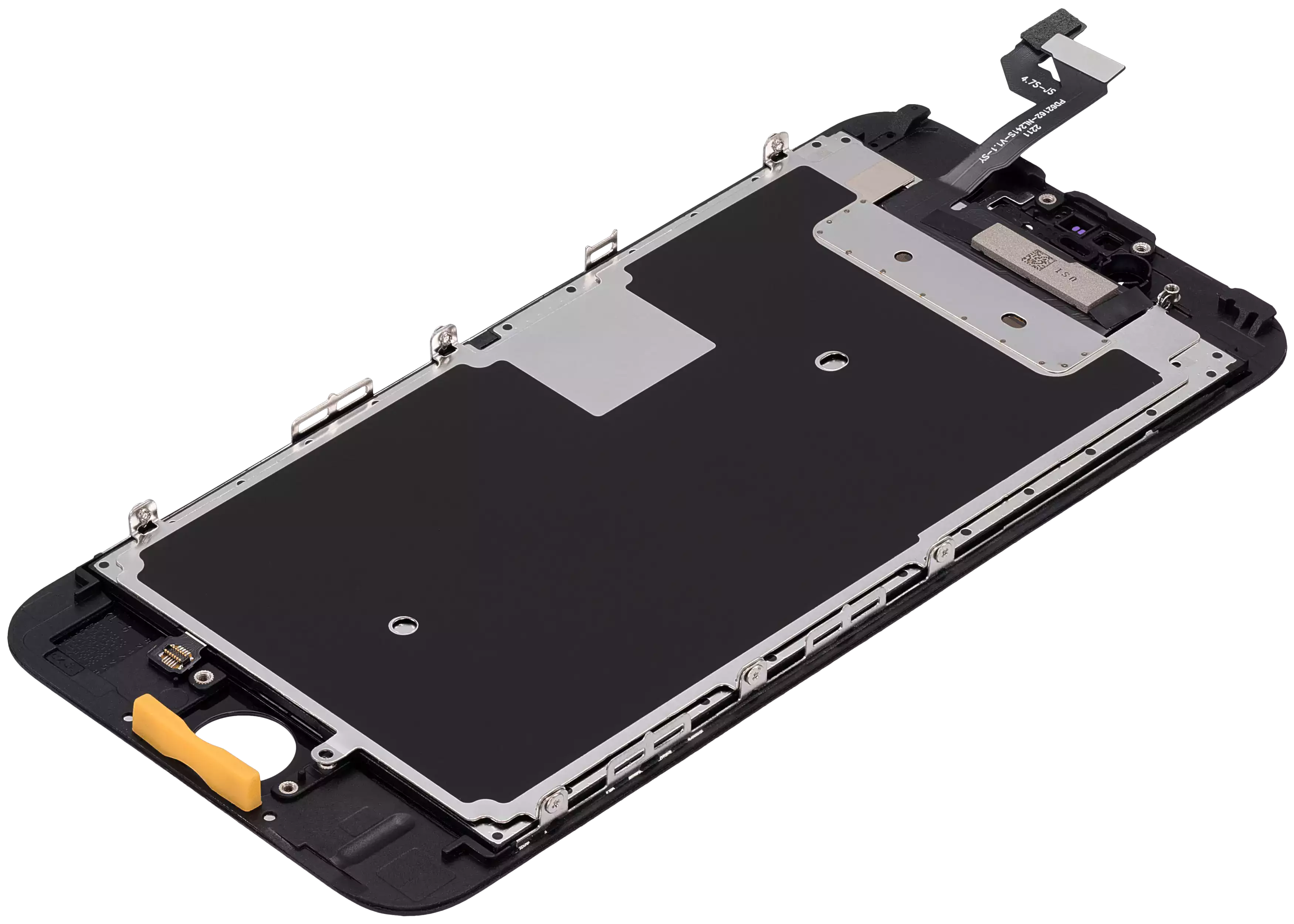 LCD-Display mit Stahlplatte für iPhone 6S (Aftermarket) (Schwarz)