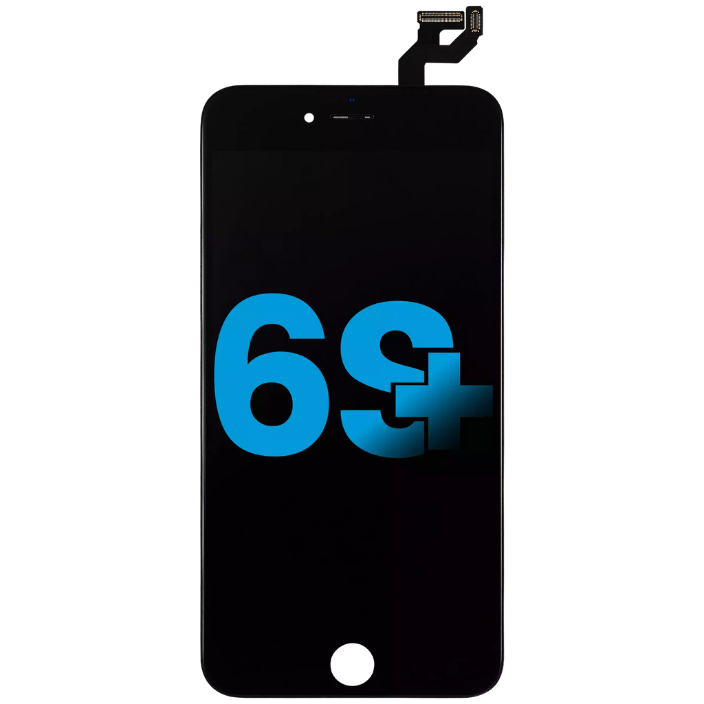 LCD-Display mit Stahlplatte für iPhone 6S Plus (Aftermarket) (Schwarz)