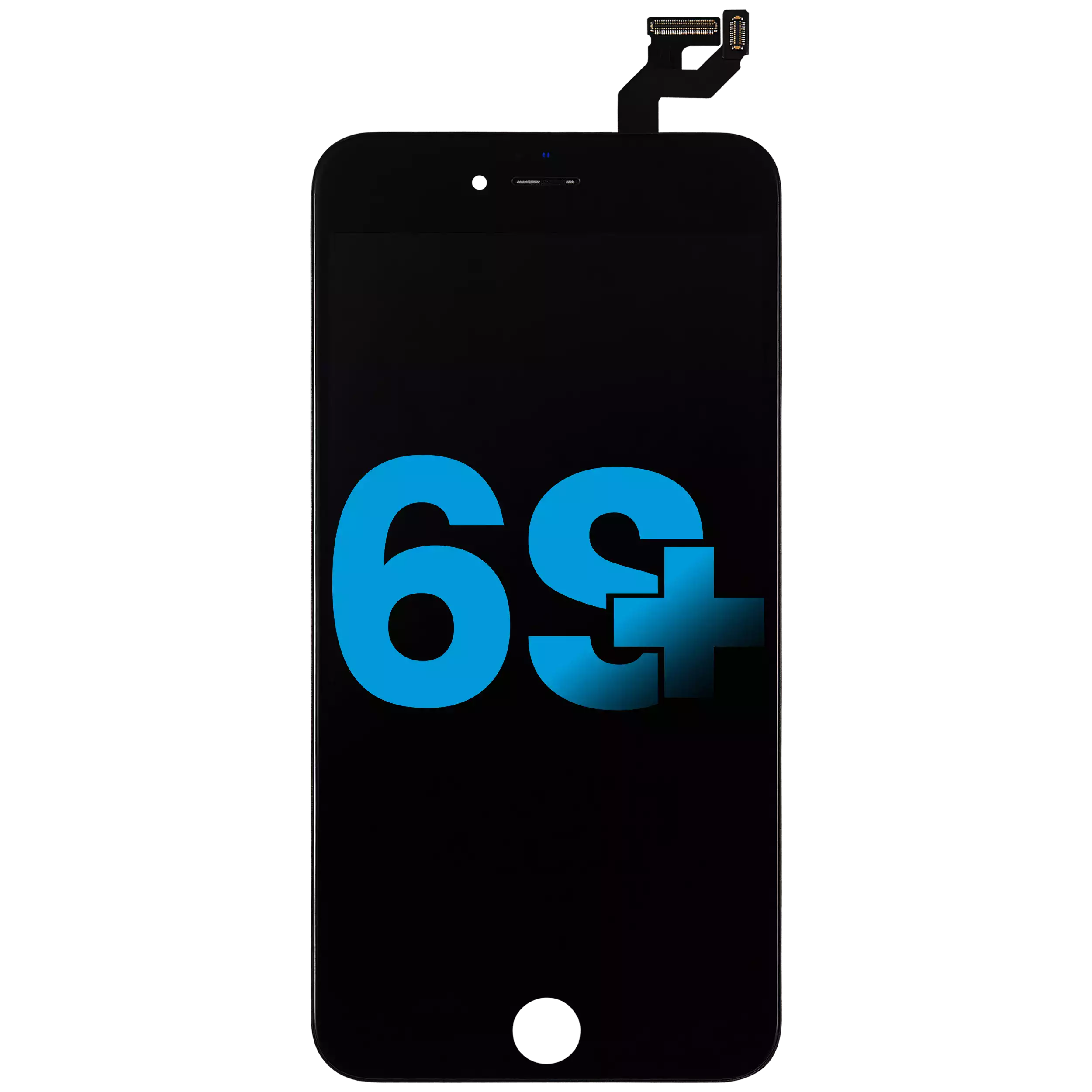 LCD-Display mit Stahlplatte für iPhone 6S Plus (Aftermarket) (Schwarz)