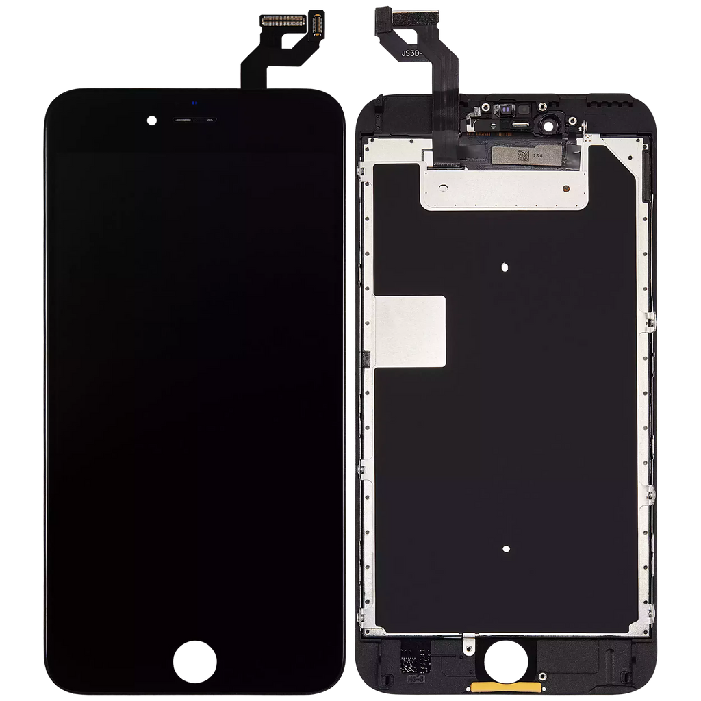 LCD-Display mit Stahlplatte für iPhone 6S Plus (Aftermarket) (Schwarz)