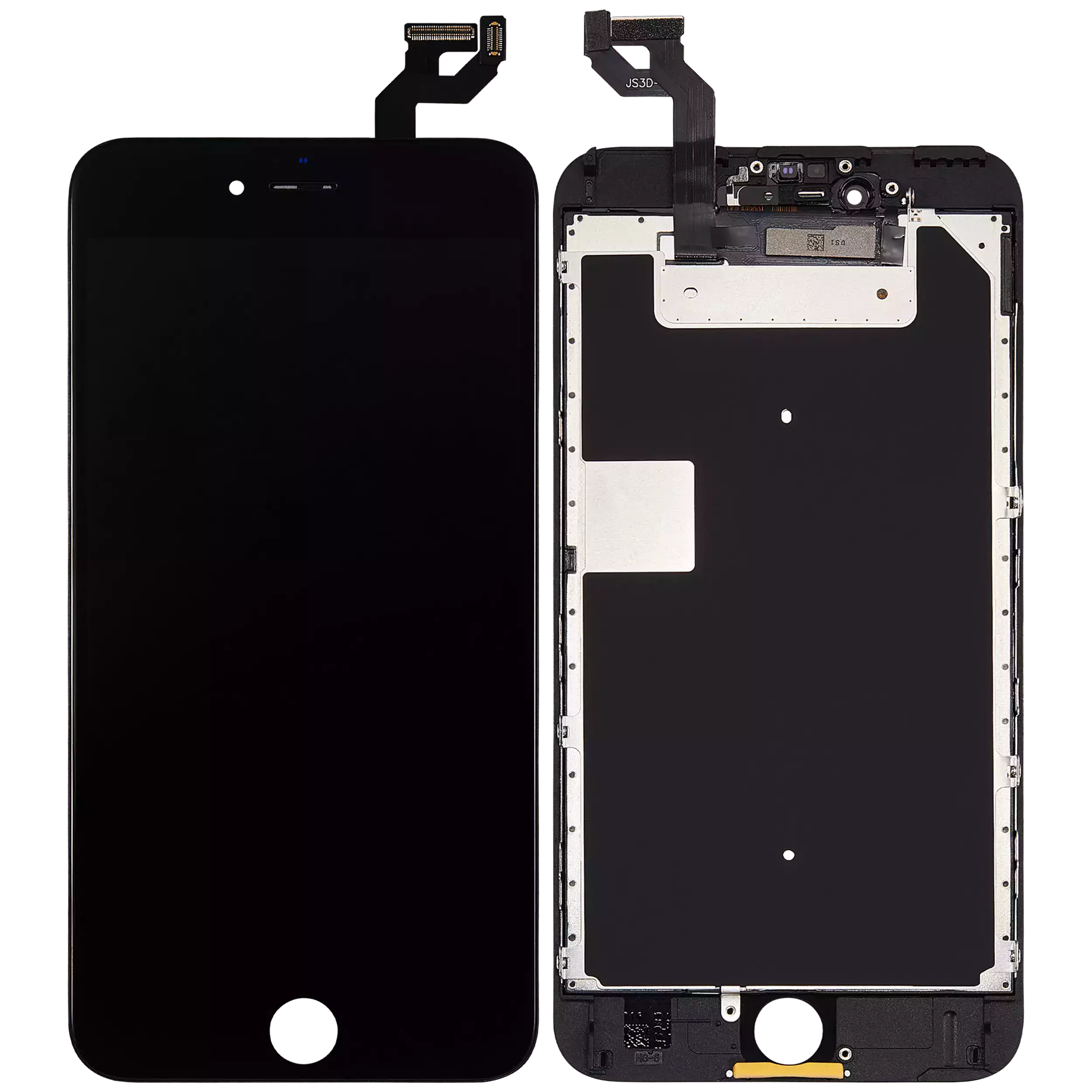 LCD-Display mit Stahlplatte für iPhone 6S Plus (Aftermarket) (Schwarz)