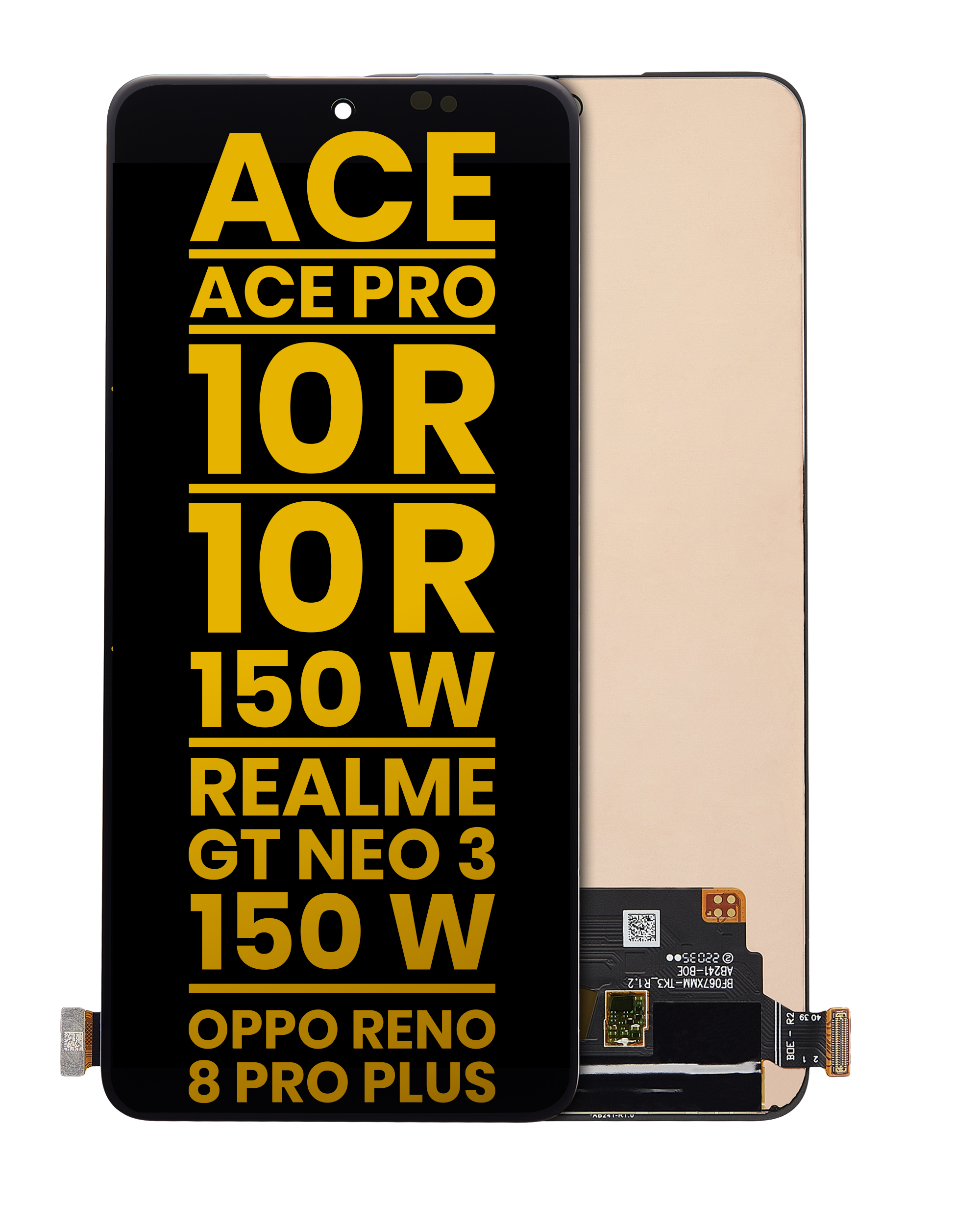 OLED-Display ohne Rahmen OnePlus Ace/10R/GT Neo 3 (Refurbished, alle Farben)