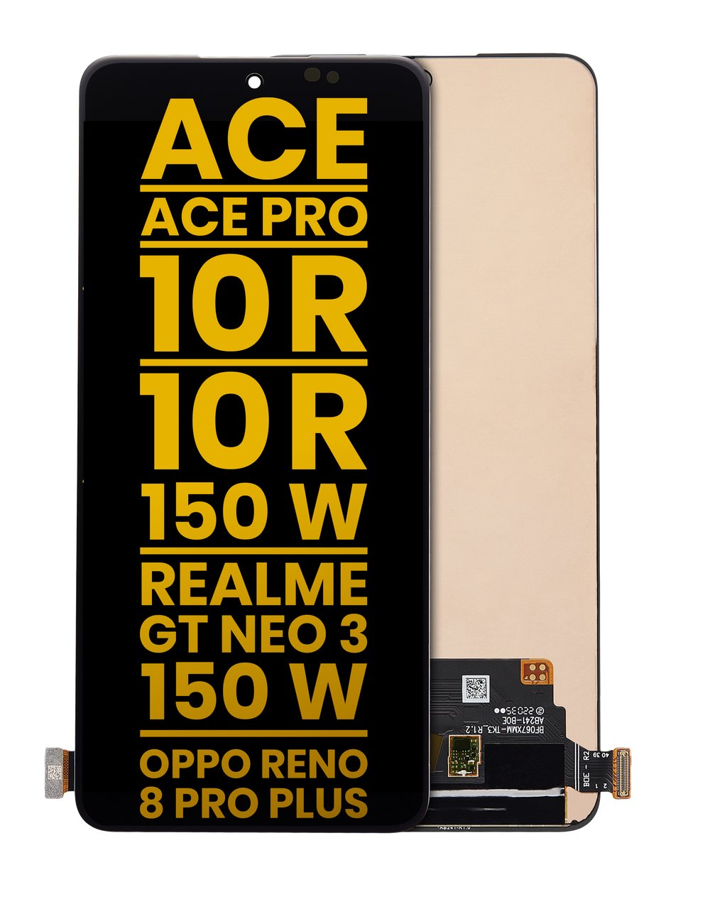 OLED-Display ohne Rahmen OnePlus Ace/10R/GT Neo 3 (Refurbished, alle Farben)