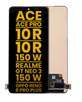 OLED-Display ohne Rahmen OnePlus Ace/10R/GT Neo 3 (Refurbished, alle Farben)