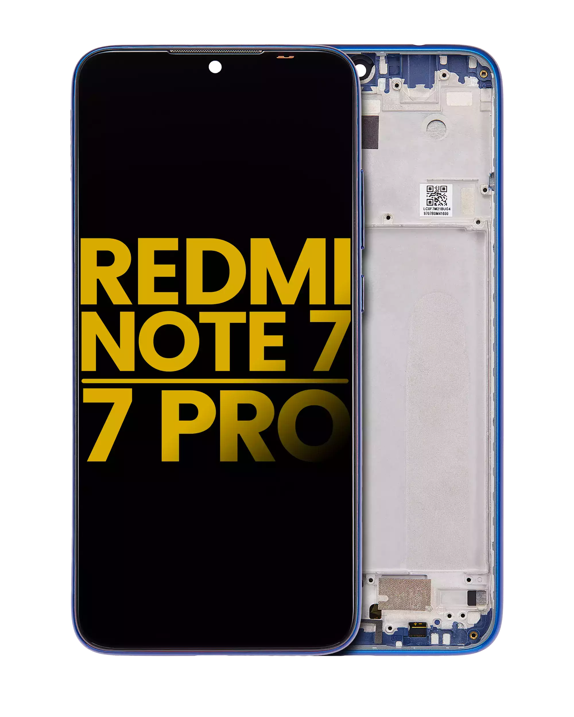 LCD Display with Frame for Xiaomi Redmi Note 7 / 7 Pro (Refurbished) (Blue)