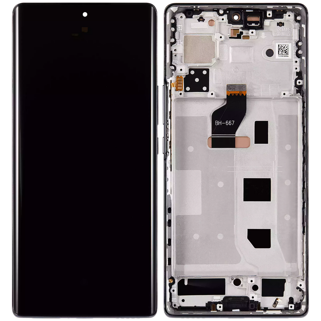 OLED-Display mit Rahmen für Honor 70 (Refurbished) (Midnight Schwarz)