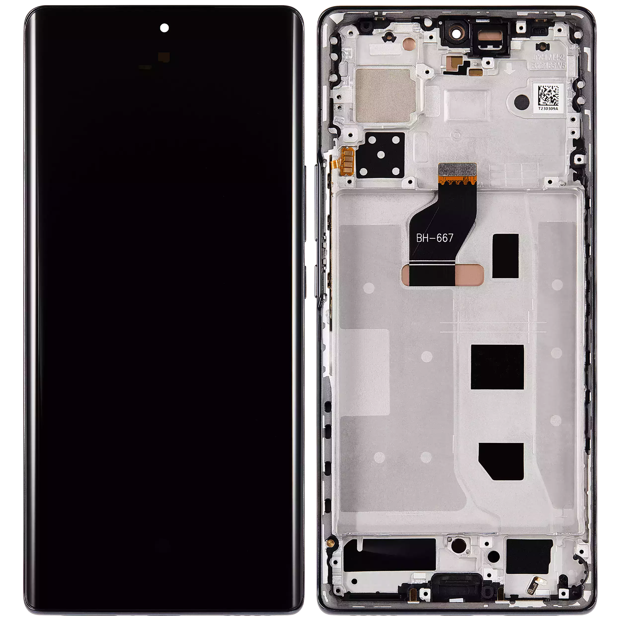 OLED-Display mit Rahmen für Honor 70 (Refurbished) (Midnight Schwarz)