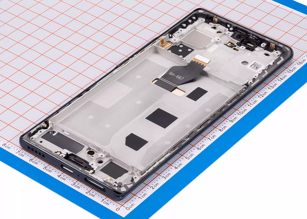 OLED-Display mit Rahmen für Honor 70 (Refurbished) (Midnight Schwarz)