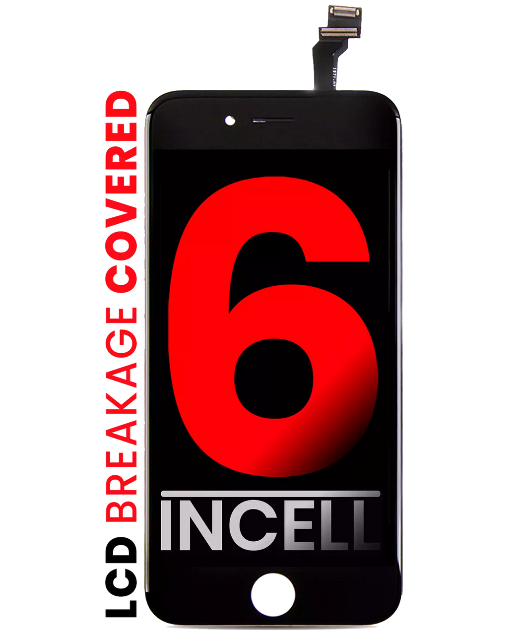 LCD-Baueinheit für iPhone 6 (Aftermarket Pro: XO7 Incell) (Black)