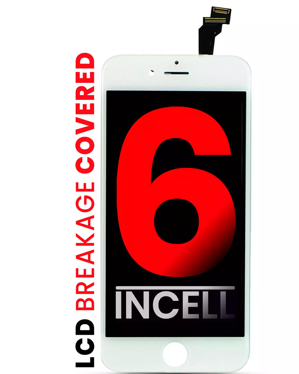 LCD-Display für iPhone 6 (Aftermarket Pro: XO7 Incell) (Weiß)