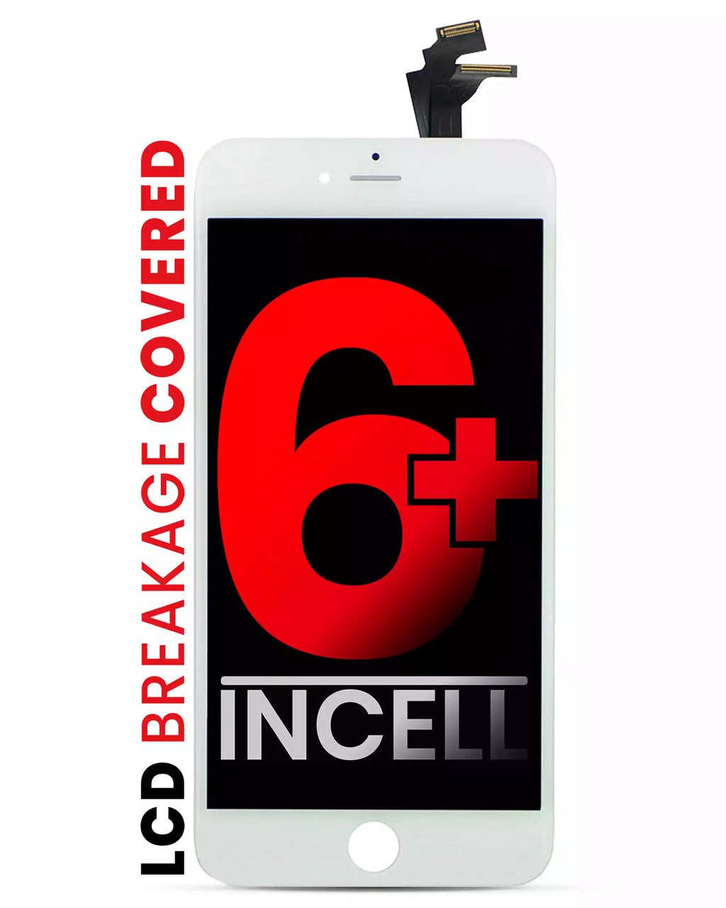 LCD-Display für iPhone 6 Plus (Aftermarket Plus Quality: XO6) (Weiß)