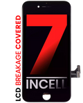 LCD-Display mit Stahlplatte für iPhone 7 (Aftermarket Pro: XO7 Incell) (Schwarz)