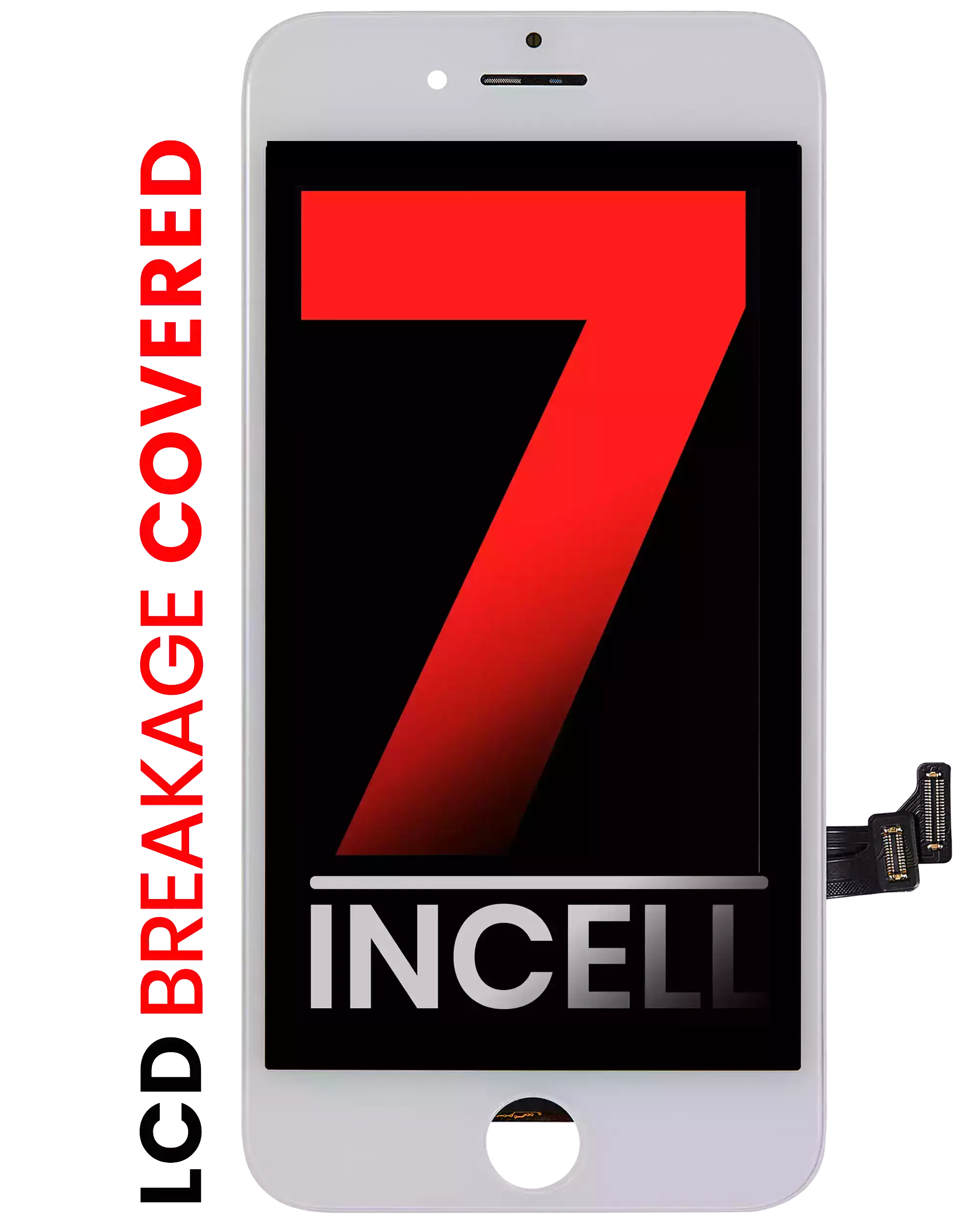LCD-Display mit Stahlplatte für iPhone 7 (Aftermarket Pro: XO7 Incell) (Weiß)