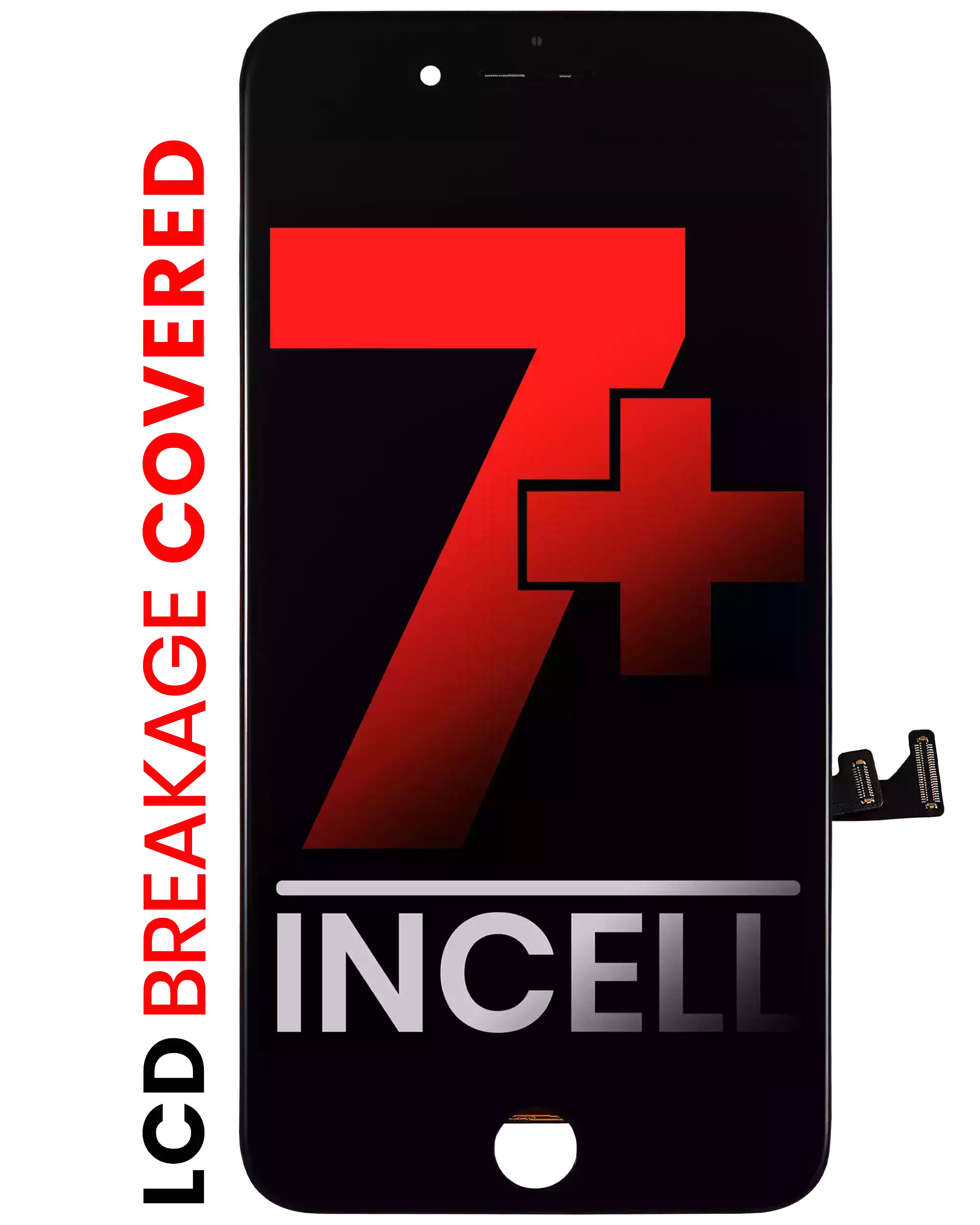 LCD-Display mit Stahlplatte für iPhone 7 Plus (Schwarz, Pro)
