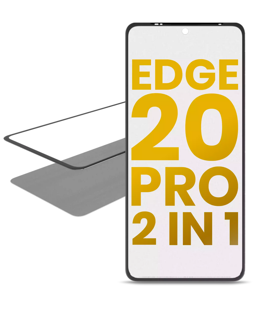 2-in-1 Frontglas mit OCA vorinstalliert für Motorola Edge 20 Pro