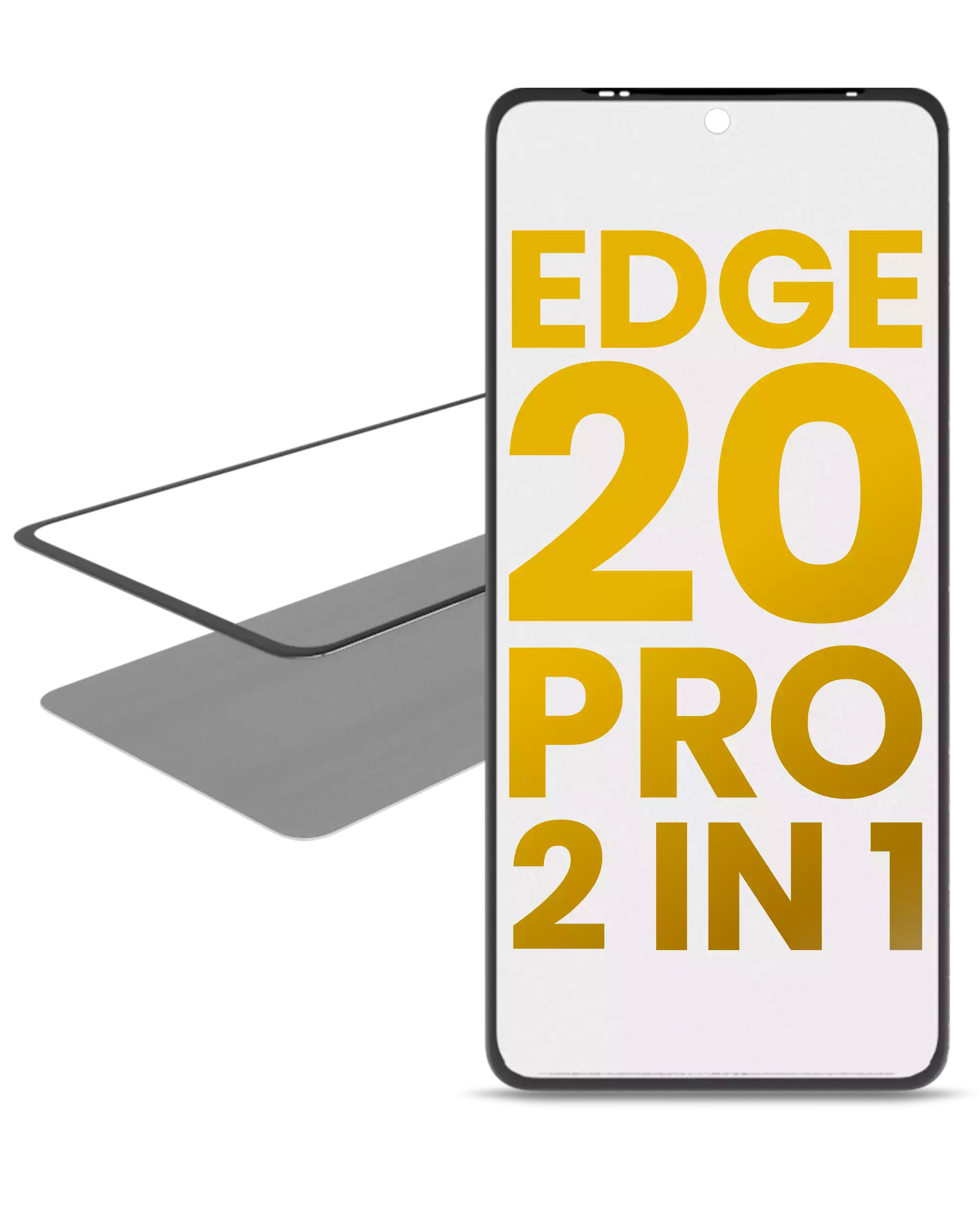 2-in-1 Frontglas mit OCA vorinstalliert für Motorola Edge 20 Pro