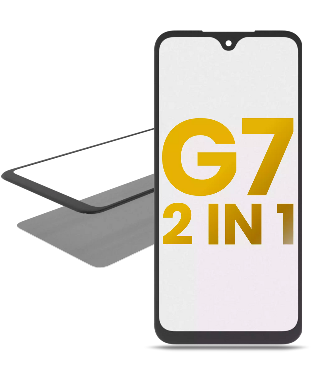 2 in 1 Front Glass with Pre-installed OCA for Motorola Moto G7 (XT1962 / 2019)