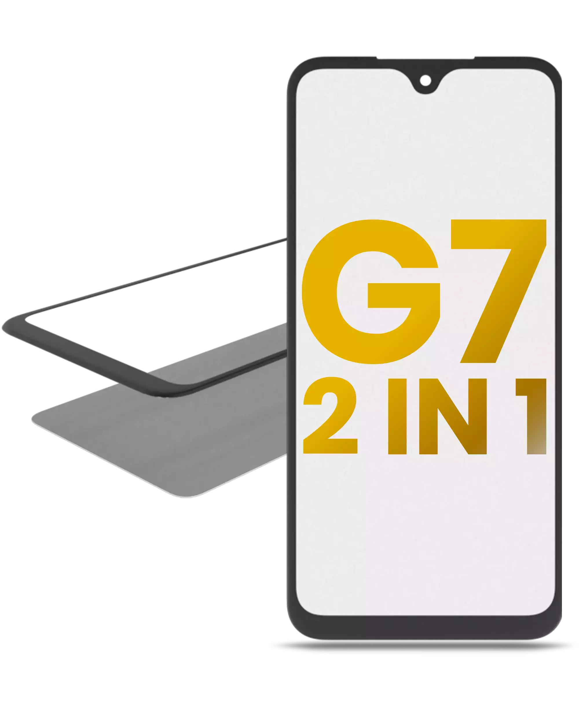 2 in 1 Front Glass with Pre-installed OCA for Motorola Moto G7 (XT1962 / 2019)
