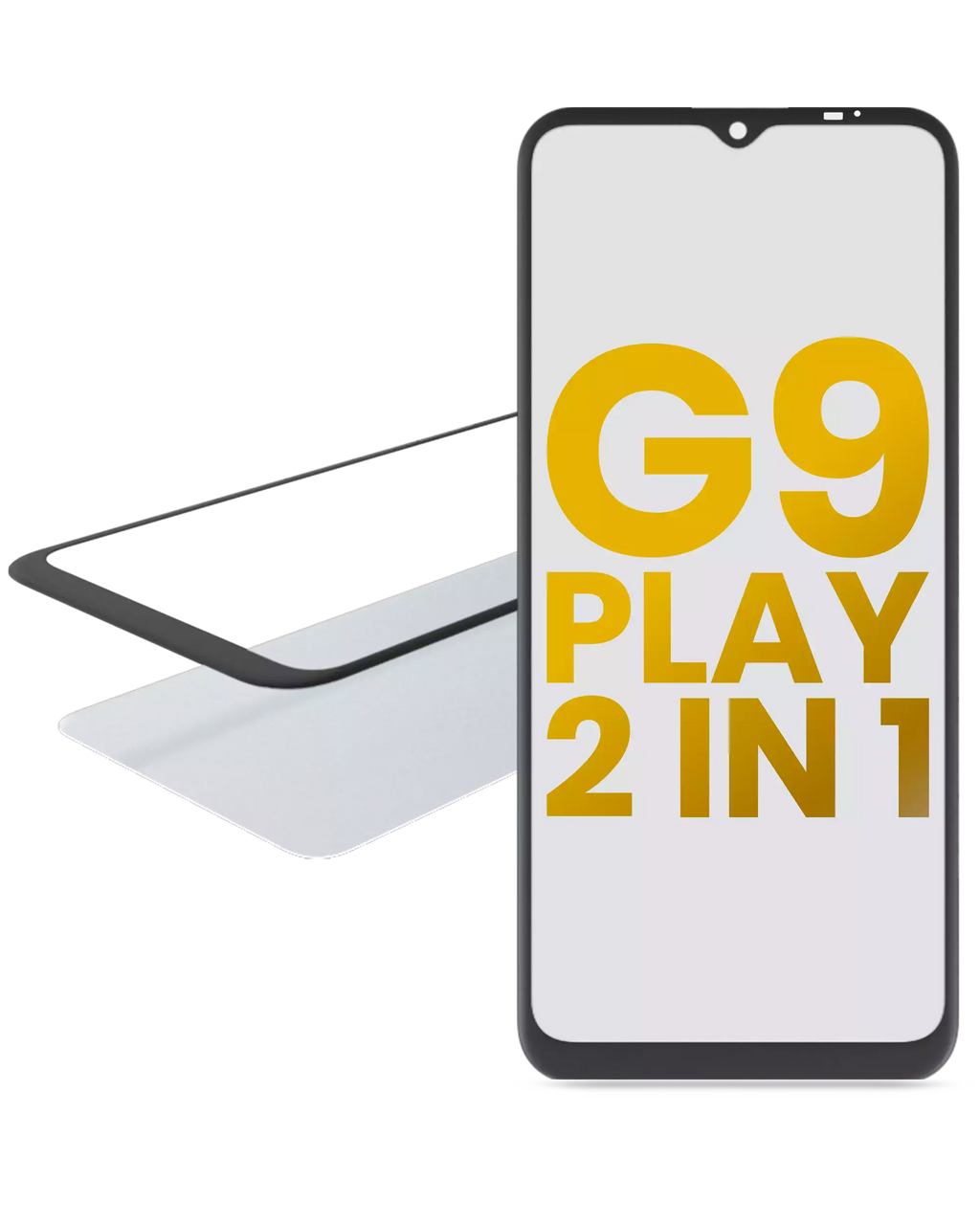 2-in-1 Front Glass with Pre-Installed OCA for Motorola Moto G9 Play (XT2083 / 2020)