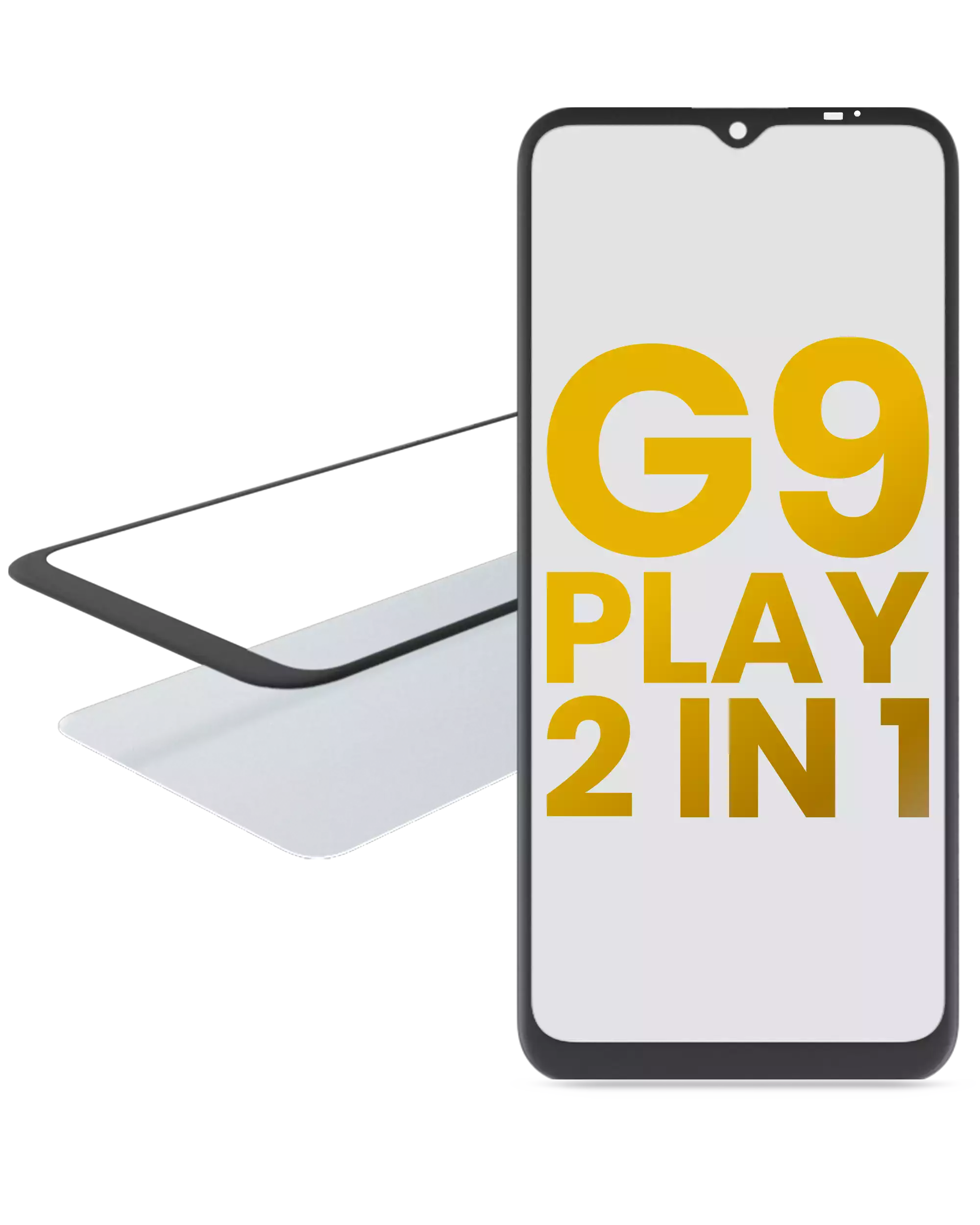 2-in-1 Front Glass with Pre-Installed OCA for Motorola Moto G9 Play (XT2083 / 2020)