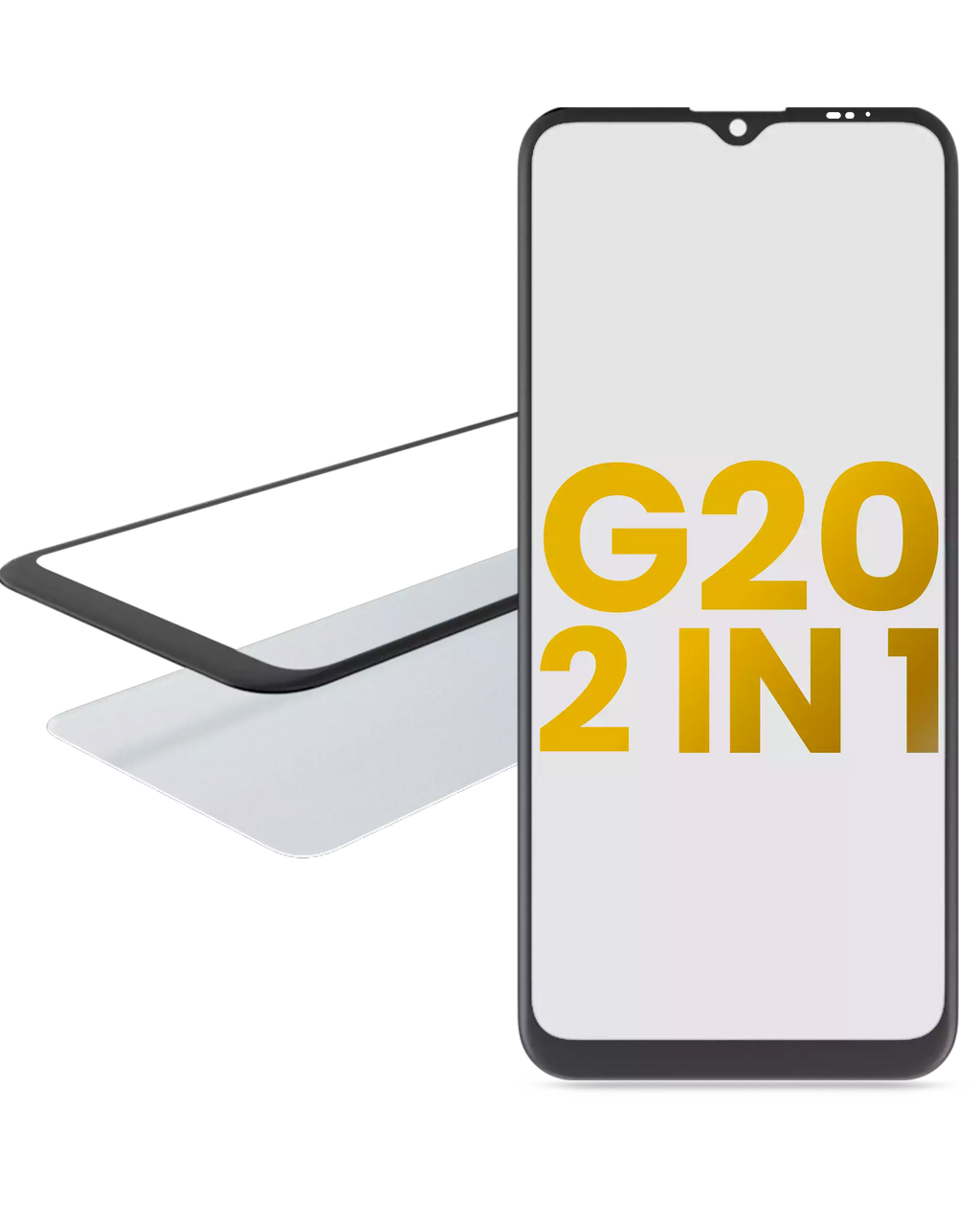 2-in-1 Front Glass with pre-installed OCA for Motorola Moto G20 (XT2128 / 2021)